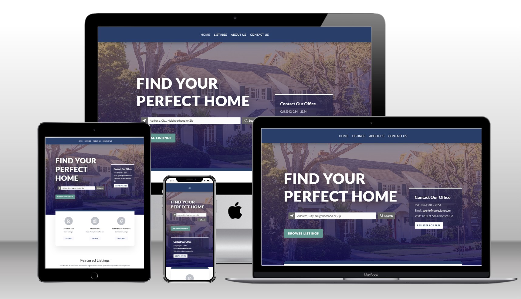 Template A Real Estate Website